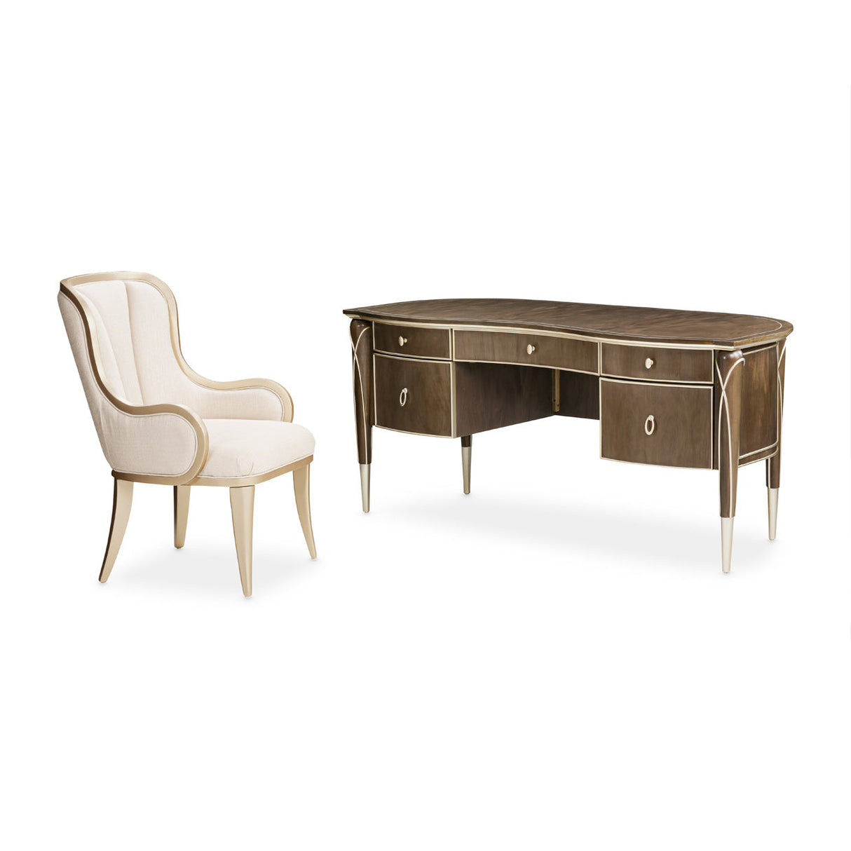 Aico Furniture - Villa Cherie Desk In Hazelnut - N9008207-410