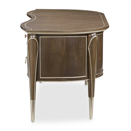 Aico Furniture - Villa Cherie Desk With Chair In Hazelnut - N9008207-244-410