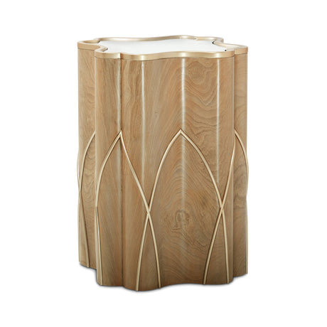 Aico Furniture - Villa Cherie Caramel Chairside Table In Chardonnay - N9008222-134