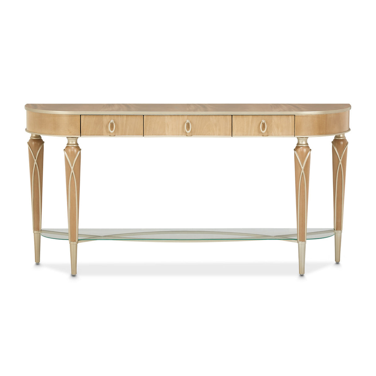 Aico Furniture - Villa Cherie Caramel Console Table In Chardonnay - N9008223-134