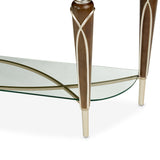 Michael Amini Villa Cherie Hazelnut Console Table - Home Elegance USA