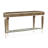 Michael Amini Villa Cherie Hazelnut Console Table - Home Elegance USA