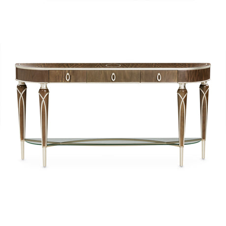 Michael Amini Villa Cherie Hazelnut Console Table - Home Elegance USA