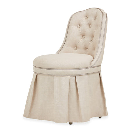 Aico Furniture - Villa Cherie Tufted Vanity/Desk Chair In Naturally - N9008804-000