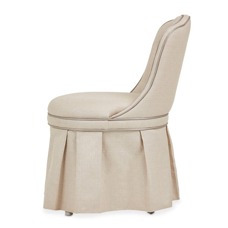 Aico Furniture - Villa Cherie Tufted Vanity/Desk Chair In Naturally - N9008804-000