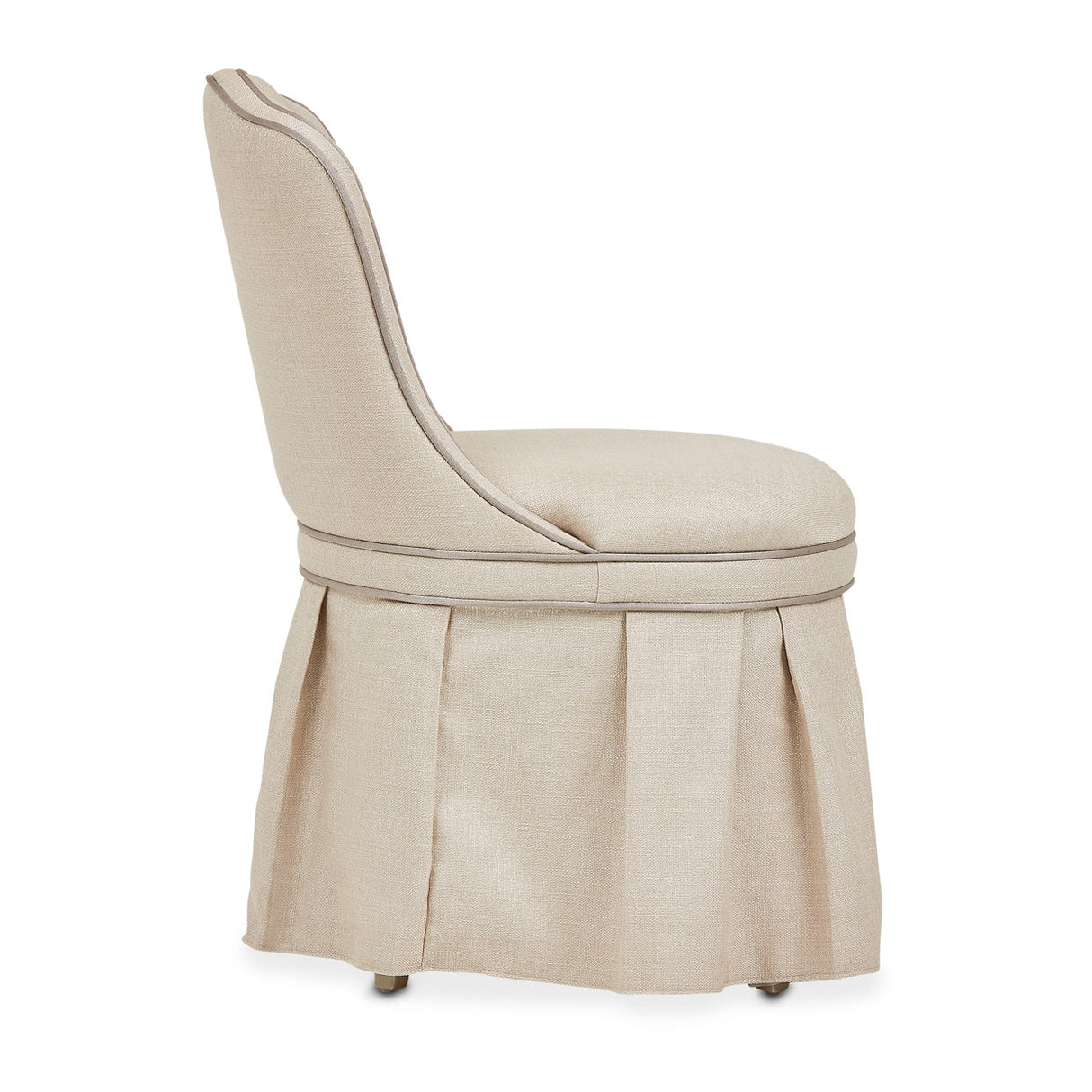 Aico Furniture - Villa Cherie Tufted Vanity/Desk Chair In Naturally - N9008804-000