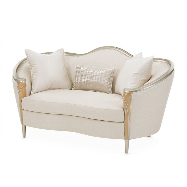 Michael Amini Villa Cherie Caramel Loveseat - Home Elegance USA