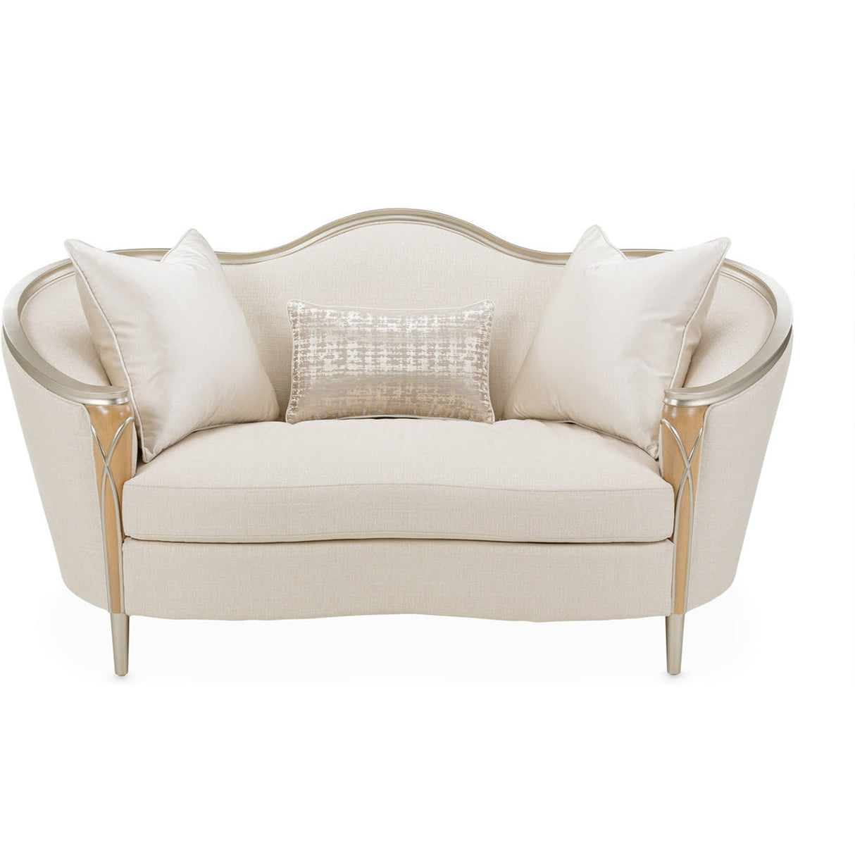 Michael Amini Villa Cherie Caramel Loveseat - Home Elegance USA