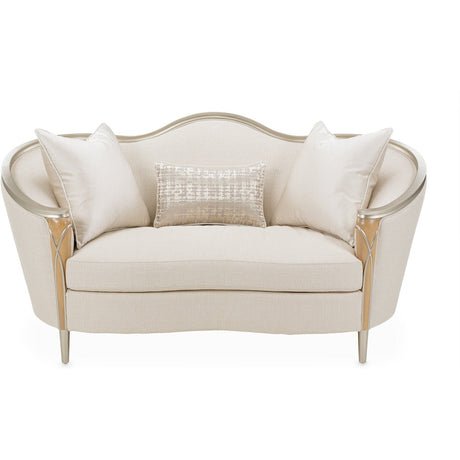 Michael Amini Villa Cherie Caramel Loveseat - Home Elegance USA