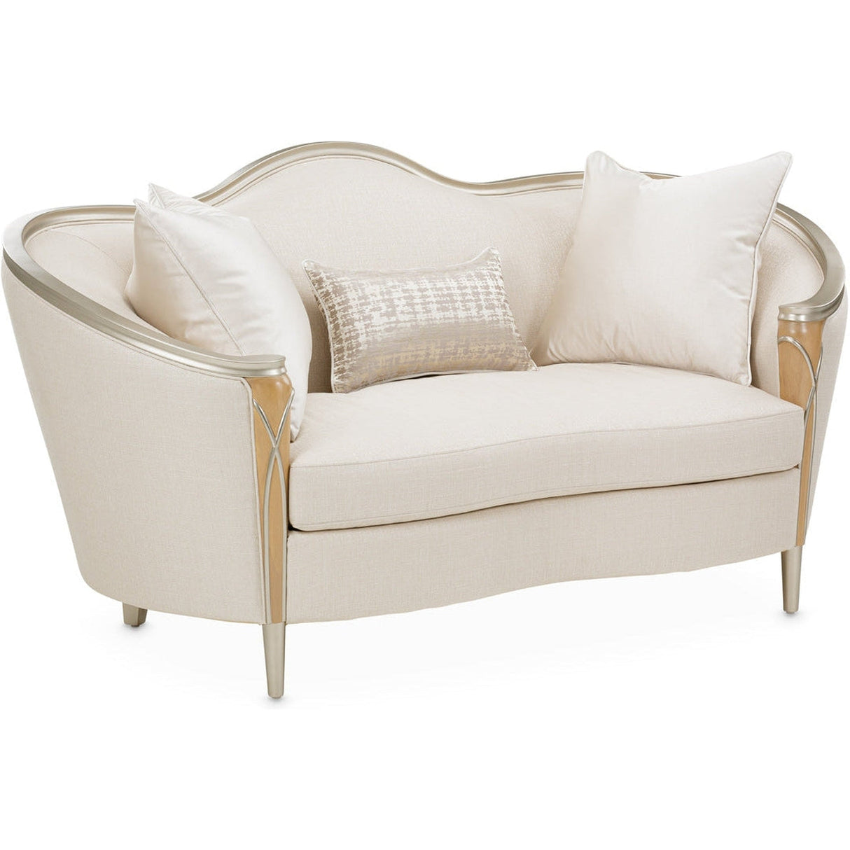 Michael Amini Villa Cherie Caramel Loveseat - Home Elegance USA