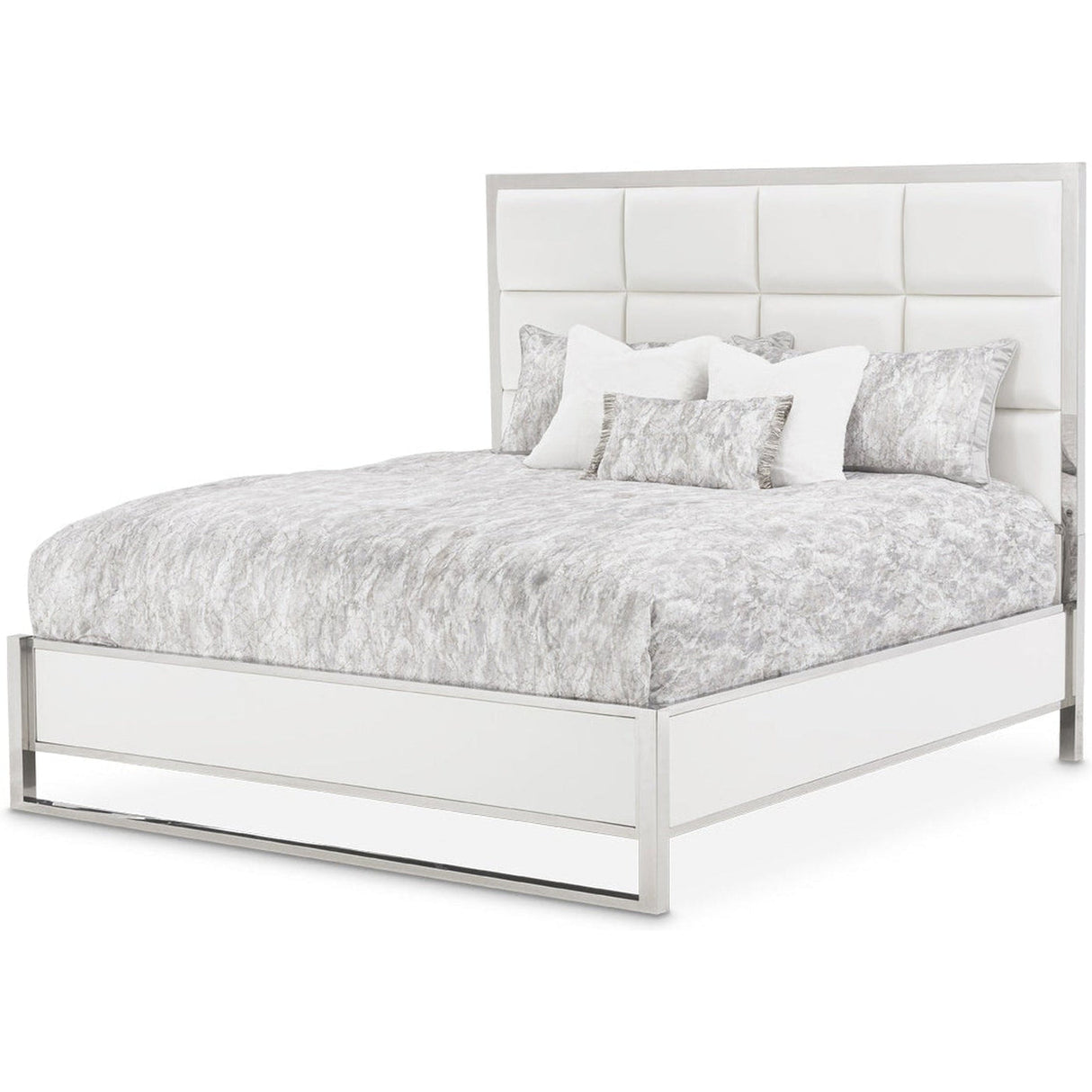 Michael Amini State St. Short Metal Panel Bed - Home Elegance USA