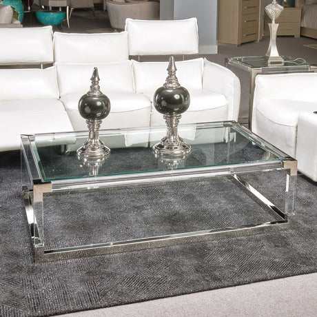 Michael Amini State St. Rectangular Cocktail Table - Home Elegance USA