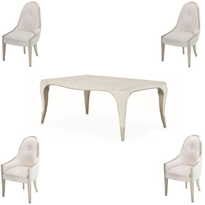 London Place 5-Piece Rectangular Dining Room Set Creamy Pearl — AICO Furniture