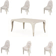 London Place 7-Piece Rectangular Dining Room Set Creamy Pearl — AICO Furniture
