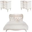 London Place 3 Piece Queen Bedroom Set Creamy Pearl Velvet – Aico Furniture