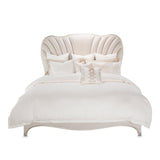 Aico Furniture - London Place Queen Upholstered Panel Bed In Creamy Pearl - Nc9004000Qn3-112