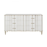 Aico Furniture - London Place Storage Console-Dresser With Mirror In Creamy Pearl - Nc9004050-260-112