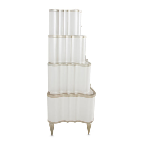 Aico Furniture - London Place Tiered Vertical Storage Cabinets-Chest In Creamy Pearl - Nc9004070-112