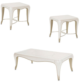 London Place 3-Piece Occasional Table Set in Creamy Pearl – AICO Furniture