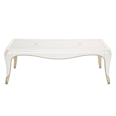 Aico Furniture - London Place Rectangular Cocktail Table In Creamy Pearl - Nc9004201-112