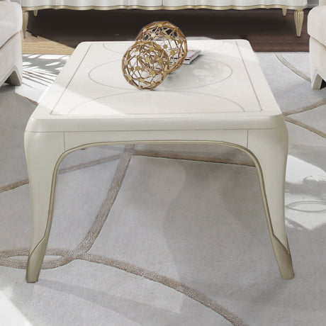 Aico Furniture - London Place Rectangular Cocktail Table In Creamy Pearl - Nc9004201-112