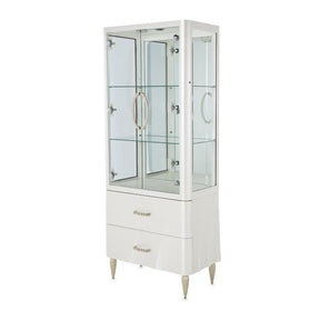 London Place Display Cabinet in Creamy Pearl with LED Lighting – AICO Furniture