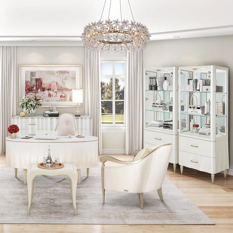 Aico Furniture - London Place Display Cabinet In Creamy Pearl - Nc9004209-112