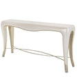 London Place Console Table Creamy Pearl with Platinum Accents – AICO