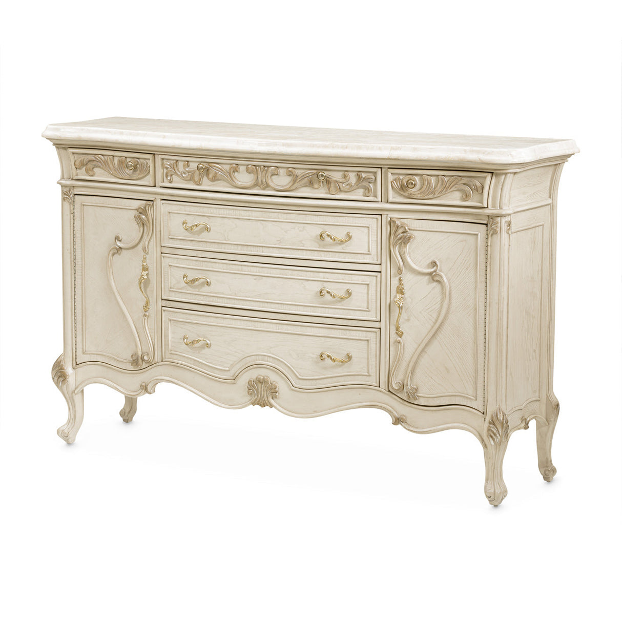 Michael Amini Platine De Royale Champagne Sideboard Nr09007-201 - Home Elegance USA