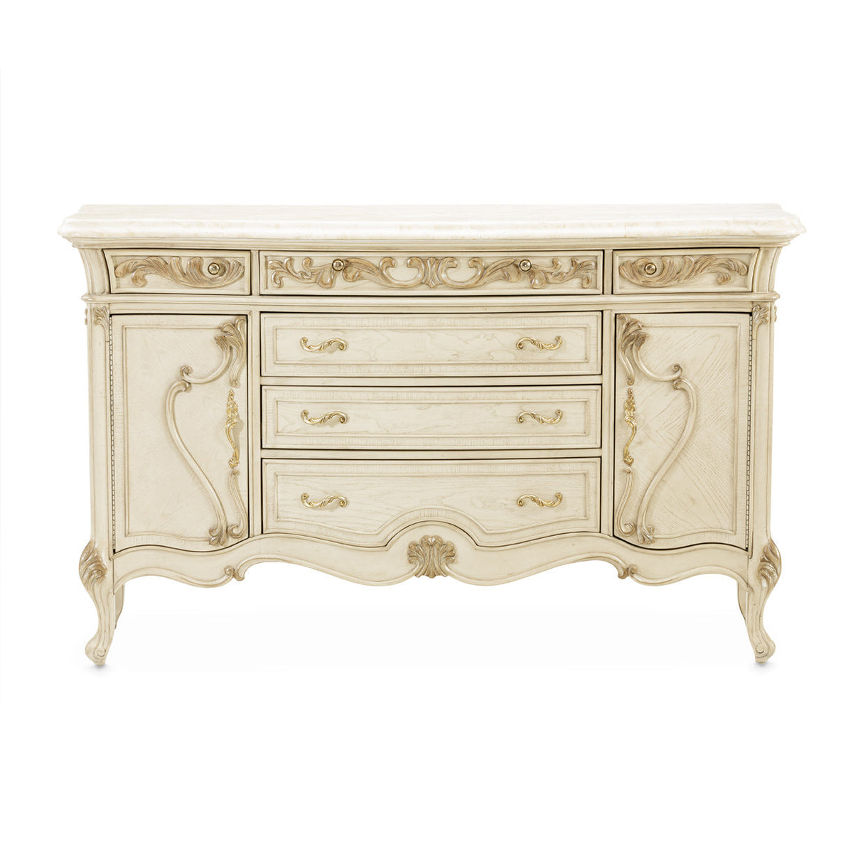 Michael Amini Platine De Royale Champagne Sideboard Nr09007-201 - Home Elegance USA