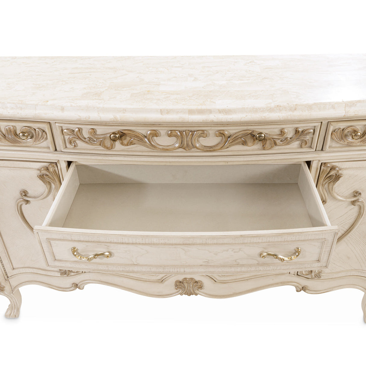 Michael Amini Platine De Royale Champagne Sideboard Nr09007-201 - Home Elegance USA