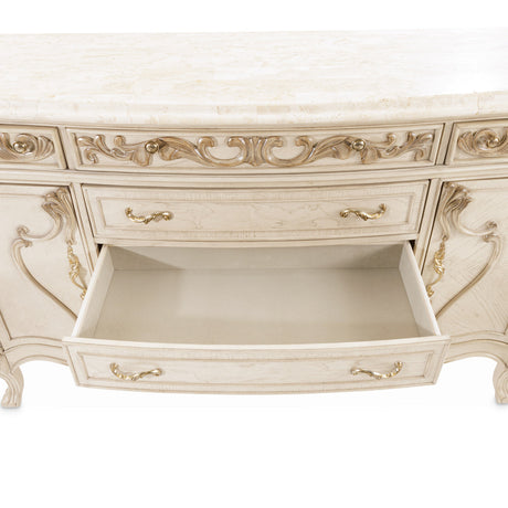 Michael Amini Platine De Royale Champagne Sideboard Nr09007-201 - Home Elegance USA