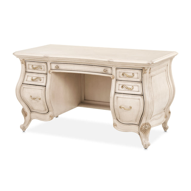 Michael Amini Platine De Royale Champagne Vanity/Desk - Home Elegance USA