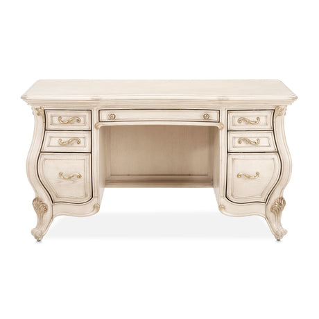 Michael Amini Platine De Royale Champagne Vanity/Desk - Home Elegance USA