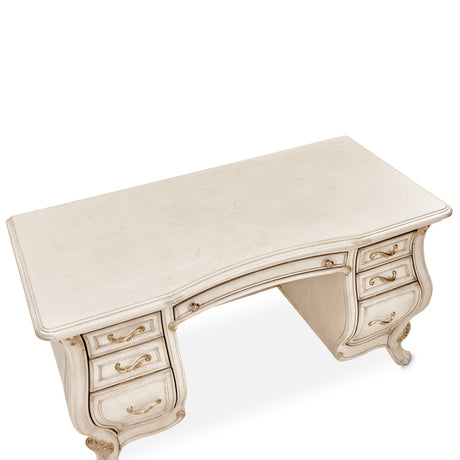 Michael Amini Platine De Royale Champagne Vanity/Desk - Home Elegance USA