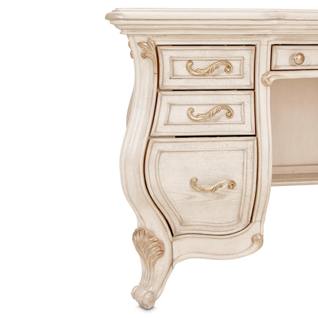 Michael Amini Platine De Royale Champagne Vanity/Desk - Home Elegance USA