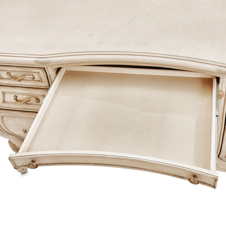 Michael Amini Platine De Royale Champagne Vanity/Desk - Home Elegance USA