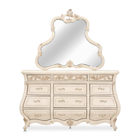 Michael Amini Platine De Royale Champagne Dresser Mirror - Home Elegance USA