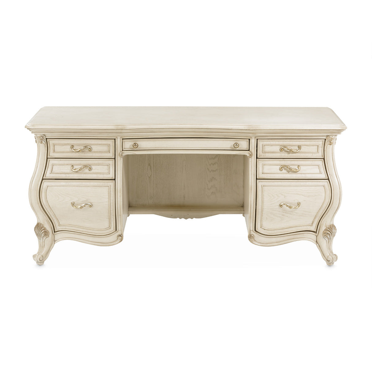 Michael Amini Platine De Royale Champagne Desk - Home Elegance USA