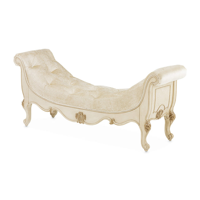 Michael Amini Platine De Royale Champagne Non-Storage Bed Bench - Home Elegance USA