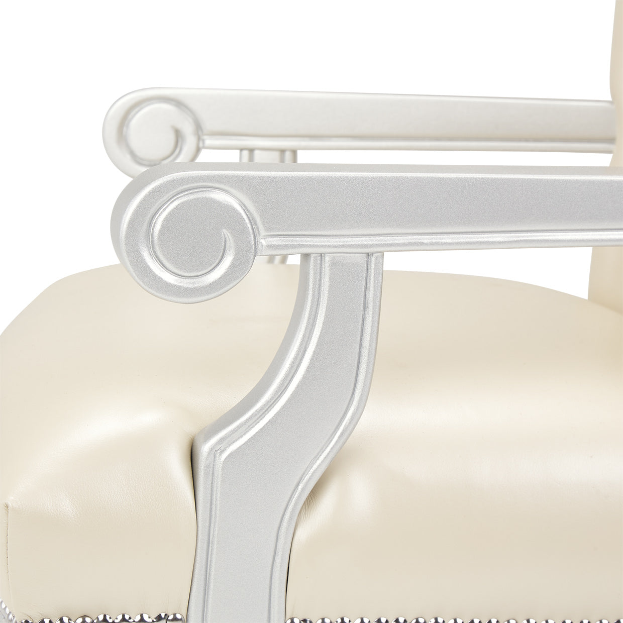 Aico Furniture - Hollywood Swank Modern Crystal Tufted Desk Chair In Creamy Pearl - 03244-14