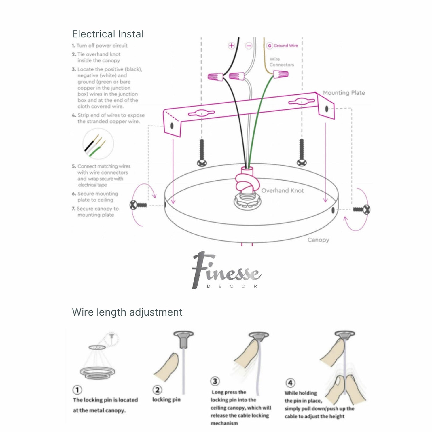 Oslo LED Adjustable Chandelier // Gold - Home Elegance USA