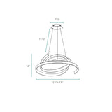 Oslo LED Adjustable Chandelier // Silver - Home Elegance USA