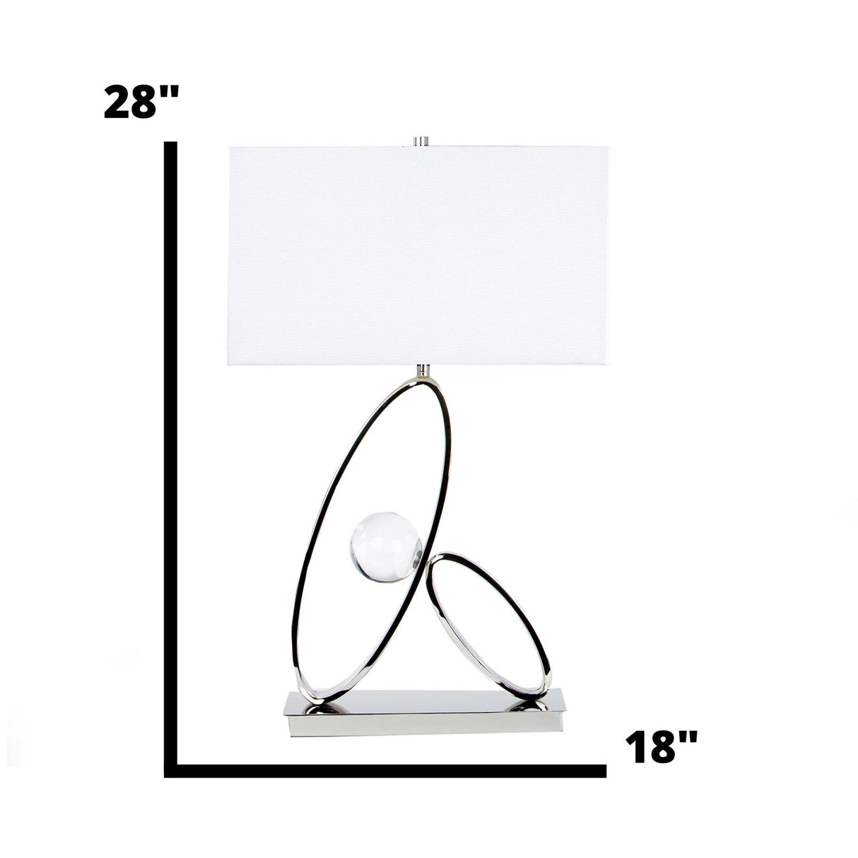 Ovals in Crystal Table Lamp // 1 Light - Home Elegance USA
