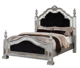 Pamela 6Pc Transitional Bedroom Set in Silver Finish by Cosmos Furniture Cosmos Furniture