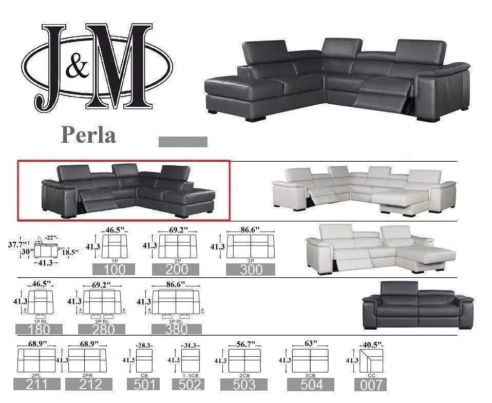 Perla Premium Leather Sectional by J&M Furniture J&M Furniture