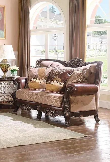 Phoenix Traditional Living Room Set In Cherry Wood Finish – Home