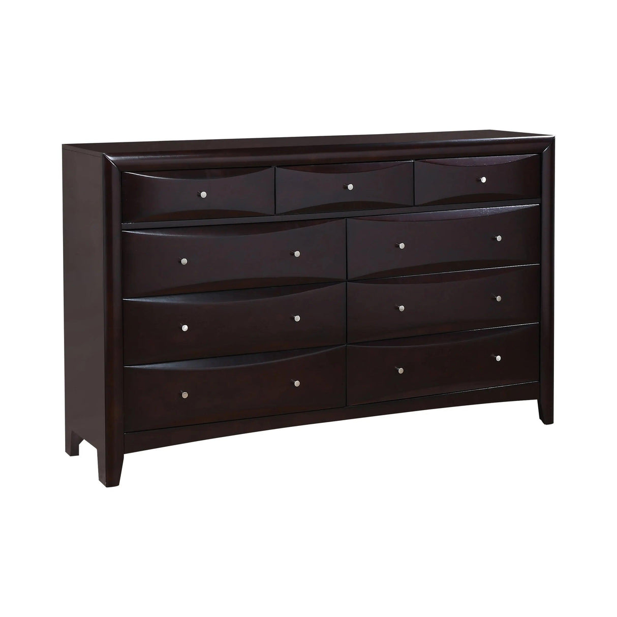 Phoenix Transitional Queen Bedroom Set With Bookcase Headboard in Cappuccino by Coaster Furniture Coaster Furniture