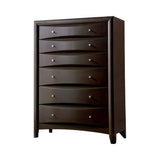 Phoenix Transitional Queen Bedroom Set With Bookcase Headboard in Cappuccino by Coaster Furniture Coaster Furniture