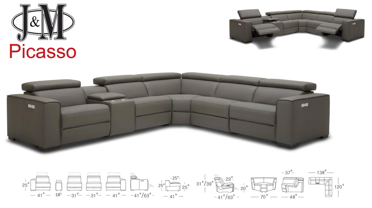 Picasso 6Pc Motion Sectional by J&M Furniture J&M Furniture